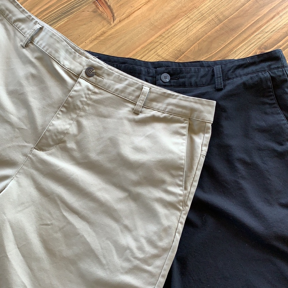 Two pairs of Adidas Golf Shorts